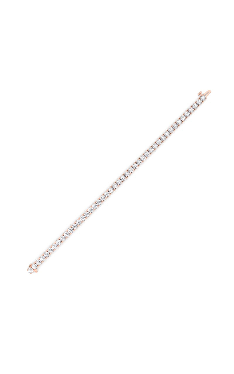 9CTW Round Shaped Lab Grown Diamond (F/VS) Bracelet in 14K Gold
