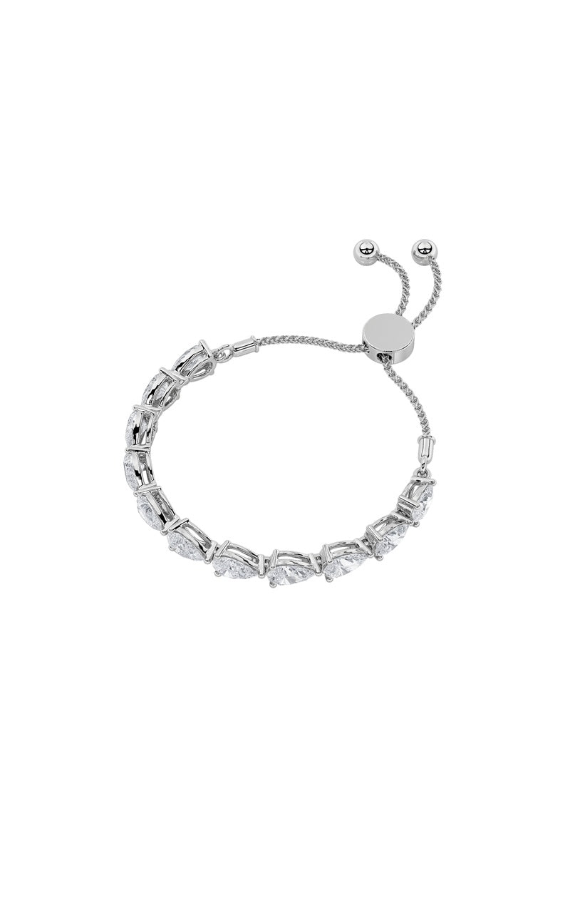 3.5CTW Pear Shaped Lab Grown Diamond (F/VS) Bolo Bracelet in 14K Gold