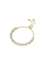 Load image into Gallery viewer, 3.5CTW Pear Shaped Lab Grown Diamond (F/VS) Bolo Bracelet in 14K Gold
