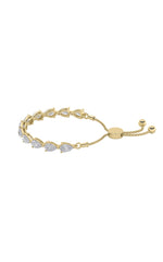 Load image into Gallery viewer, 3.5CTW Pear Shaped Lab Grown Diamond (F/VS) Bolo Bracelet in 14K Gold

