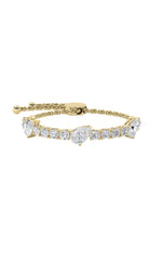 Load image into Gallery viewer, 4.5CTW Pear Shaped Lab Grown Diamond (F/VS) Bolo Bracelet in 14K Gold
