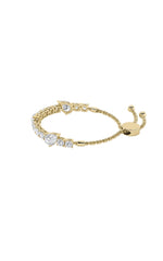 Load image into Gallery viewer, 4.5CTW Pear Shaped Lab Grown Diamond (F/VS) Bolo Bracelet in 14K Gold
