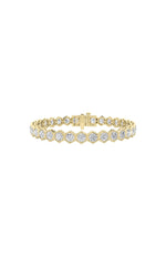 Load image into Gallery viewer, 10CTW Round Shaped Lab Grown Diamond (F/VS) Bracelet in 14K Gold
