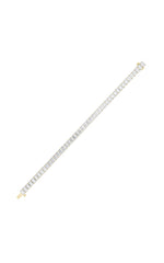 Load image into Gallery viewer, 15CTW Emerald Shaped Lab Grown Diamond North South Bracelet in 14K Gold (F/VS)
