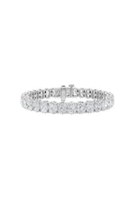 Load image into Gallery viewer, 10CTW Oval Shaped Lab Grown Diamond North South Bracelet in 14K Gold (F/VS)
