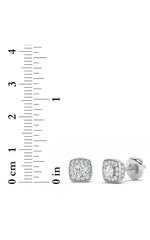Load image into Gallery viewer, 1CTW Round Shaped Lab Grown Diamond (F/VS) Halo Stud Earrings in 14K Gold
