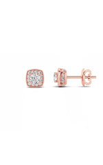 Load image into Gallery viewer, 1CTW Round Shaped Lab Grown Diamond (F/VS) Halo Stud Earrings in 14K Gold
