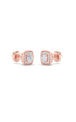 Load image into Gallery viewer, 1CTW Round Shaped Lab Grown Diamond (F/VS) Halo Stud Earrings in 14K Gold
