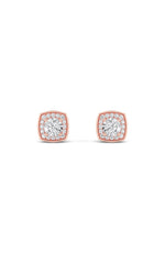 Load image into Gallery viewer, 1CTW Round Shaped Lab Grown Diamond (F/VS) Halo Stud Earrings in 14K Gold
