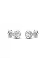 Load image into Gallery viewer, 2CTW Round Shaped Lab Grown Diamond (F/VS) Halo Stud Earrings in 14K Gold
