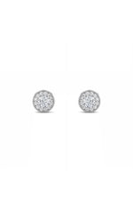 Load image into Gallery viewer, 2CTW Round Shaped Lab Grown Diamond (F/VS) Halo Stud Earrings in 14K Gold
