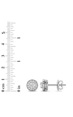 Load image into Gallery viewer, 2CTW Round Shaped Lab Grown Diamond (F/VS) Halo Stud Earrings in 14K Gold
