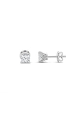 Load image into Gallery viewer, 2CTW Princess Shaped Lab Grown Diamond (F/VS) Tulip Head Stud Earrings in 14K Gold
