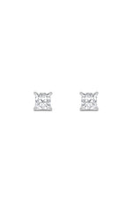 Load image into Gallery viewer, 2CTW Princess Shaped Lab Grown Diamond (F/VS) Tulip Head Stud Earrings in 14K Gold
