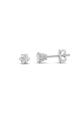 Load image into Gallery viewer, 2CTW Round Shaped Lab Grown Diamond (F/VS) Tulip Head Stud Earrings in 14K Gold
