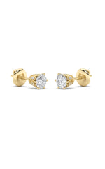Load image into Gallery viewer, 2CTW Round Shaped Lab Grown Diamond (F/VS) Tulip Head Stud Earrings in 14K Gold
