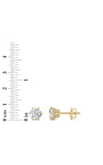 Load image into Gallery viewer, 2CTW Round Shaped Lab Grown Diamond (F/VS) Tulip Head Stud Earrings in 14K Gold
