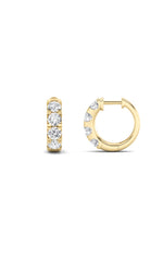 Load image into Gallery viewer, 3CTW Round Shaped Lab Grown Diamond (F/VS) Hoop Earrings in 14K Gold
