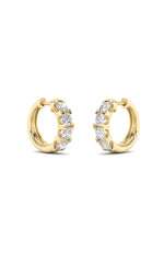 Load image into Gallery viewer, 3CTW Round Shaped Lab Grown Diamond (F/VS) Hoop Earrings in 14K Gold
