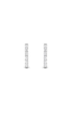 Load image into Gallery viewer, 4CTW Emerald Shaped Lab Grown Diamond (F/VS) Inside Out Hoop Earrings in 14K Gold
