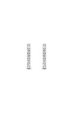 Load image into Gallery viewer, 4CTW Oval Shaped Lab Grown Diamond (F/VS) Inside Out Hoop Earrings in 14K Gold

