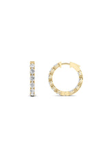 Load image into Gallery viewer, 4CTW Oval Shaped Lab Grown Diamond (F/VS) Inside Out Hoop Earrings in 14K Gold
