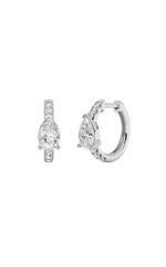 Load image into Gallery viewer, 1.5CTW Pear Shaped Lab Grown Diamond (F/VS) Earring in 14K White Gold
