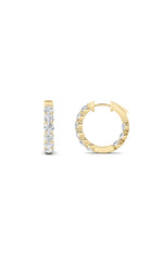 Load image into Gallery viewer, 7CTW Round Shaped Lab Grown Diamond (F/VS) Inside out Hoop Earrings in 14K Gold
