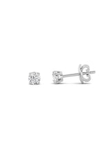 Load image into Gallery viewer, 0CTW Round Shaped Lab Grown Diamond (G/VS) Earring in Silver
