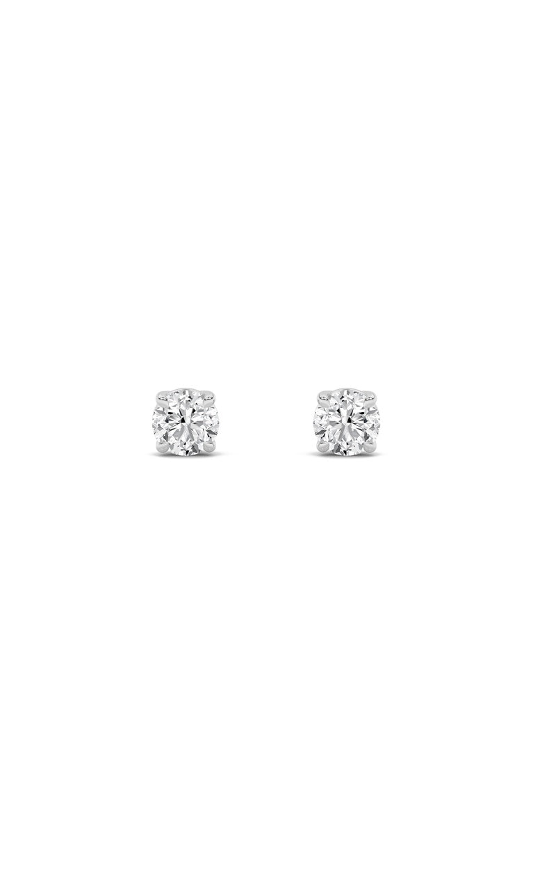 0CTW Round Shaped Lab Grown Diamond (G/VS) Earring in Silver