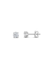 Load image into Gallery viewer, 3CTW Round Shaped Lab Grown Diamond (F/VS) Classic Basket Set Stud Earrings in 14K Gold
