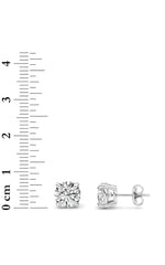 Load image into Gallery viewer, 3CTW Round Shaped Lab Grown Diamond (F/VS) Classic Basket Set Stud Earrings in 14K Gold
