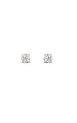 Load image into Gallery viewer, 4CTW Round Shaped Lab Grown Diamond (F/VS) Classic Basket Set Stud Earrings in 14K Gold

