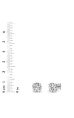 Load image into Gallery viewer, 6CTW Round Shaped Lab Grown Diamond (F/VS) Classic Basket Set Stud Earrings in 14K Gold

