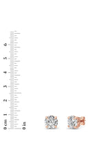 Load image into Gallery viewer, 6CTW Round Shaped Lab Grown Diamond (F/VS) Classic Basket Set Stud Earrings in 14K Gold
