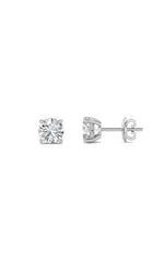 Load image into Gallery viewer, 1CTW Round Shaped Lab Grown Diamond (F/VS) Hidden Halo Stud Earrings in 14K Gold
