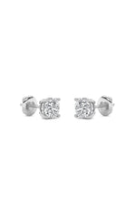 Load image into Gallery viewer, 1CTW Round Shaped Lab Grown Diamond (F/VS) Hidden Halo Stud Earrings in 14K Gold
