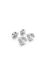 Load image into Gallery viewer, 3CTW Round Shaped Lab Grown Diamond (F/VS) Hidden Halo Stud Earrings in 14K Gold
