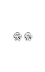 Load image into Gallery viewer, 3CTW Round Shaped Lab Grown Diamond (F/VS) Hidden Halo Stud Earrings in 14K Gold

