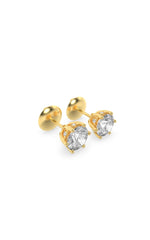 Load image into Gallery viewer, 3CTW Round Shaped Lab Grown Diamond (F/VS) Hidden Halo Stud Earrings in 14K Gold
