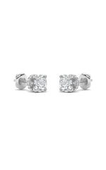 Load image into Gallery viewer, 1CTW Round Shaped Lab Grown Diamond (F/VS) Hidden Halo Stud Earrings in 14K Gold
