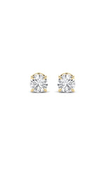 Load image into Gallery viewer, 3CTW Round Shaped Lab Grown Diamond (F/VS) Hidden Halo Stud Earrings in 14K Gold
