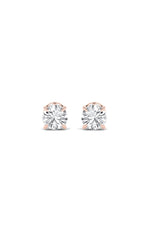 Load image into Gallery viewer, 5CTW Round Shaped Lab Grown Diamond (F/VS) Hidden Halo Stud Earrings in 14K Gold
