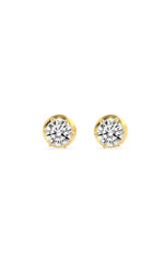 Load image into Gallery viewer, 3CTW Round Shaped Lab Grown Diamond (F/VS) Hidden Halo Stud Earrings in 14K Gold
