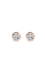 Load image into Gallery viewer, 3CTW Round Shaped Lab Grown Diamond (F/VS) Hidden Halo Stud Earrings in 14K Gold
