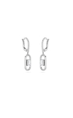 Load image into Gallery viewer, 1CTW Emerald Shaped Lab Grown Diamond (F/VS) Paperclip Dangle Earrings in 14K Gold
