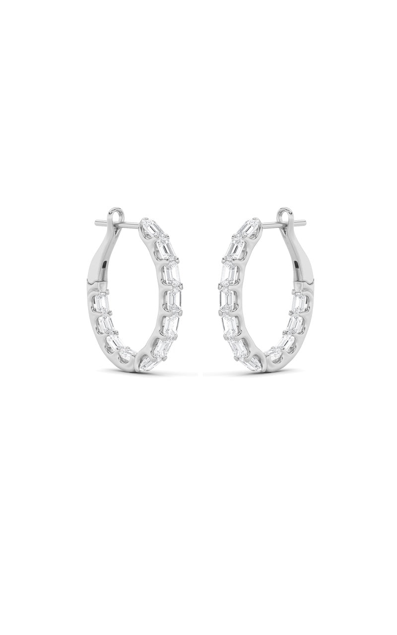 Vs) inside out hoop earrings in 14k gold