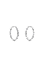 Load image into Gallery viewer, 7CTW Round Shaped Lab Grown Diamond (F/VS) Inside Out Hoop Earrings in 14K Gold
