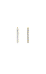 Load image into Gallery viewer, 7CTW Round Shaped Lab Grown Diamond (F/VS) Inside Out Hoop Earrings in 14K Gold

