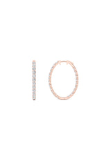 Load image into Gallery viewer, 7CTW Round Shaped Lab Grown Diamond (F/VS) Inside Out Hoop Earrings in 14K Gold
